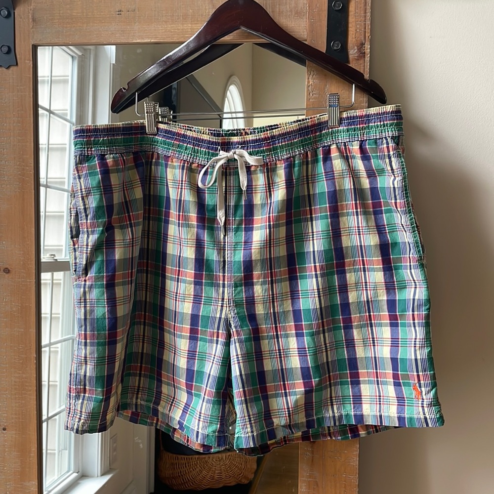Polo Ralph Lauren Plaid Swim Trunks Size 2X